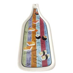 Counter Art Funny Sushi Sayings On 13” Ceramic Serving Tray Or Wall Hanging